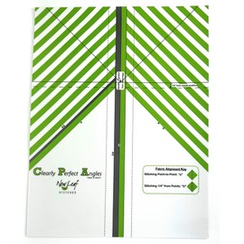 Clearly Perfect Angles Template by New Leaf Stitches – Color Coded Fabric Alignment Guide for Sewing 45 Degree Angles
