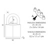 Master Lock 9120EURQNOPBLK 20mm Black Covered Aluminium Padlocks Four Pack
