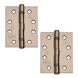 Excel XL869-BLNK Pair of 4" Grade 11 Door Hinges, Black Nickel