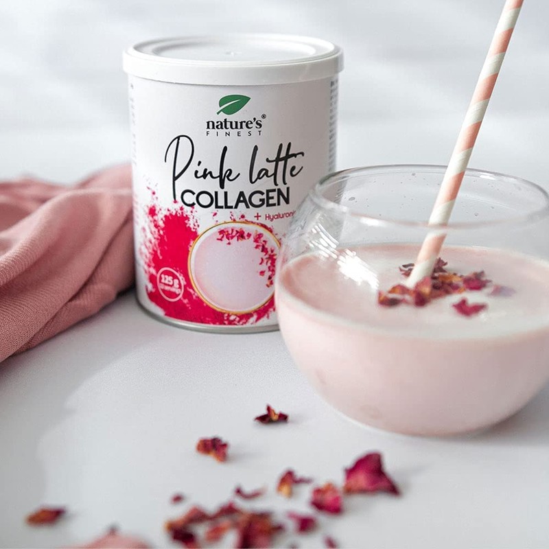 Nature's Finest Pink Latte with Collagen and Hyaluronic Acid, 125