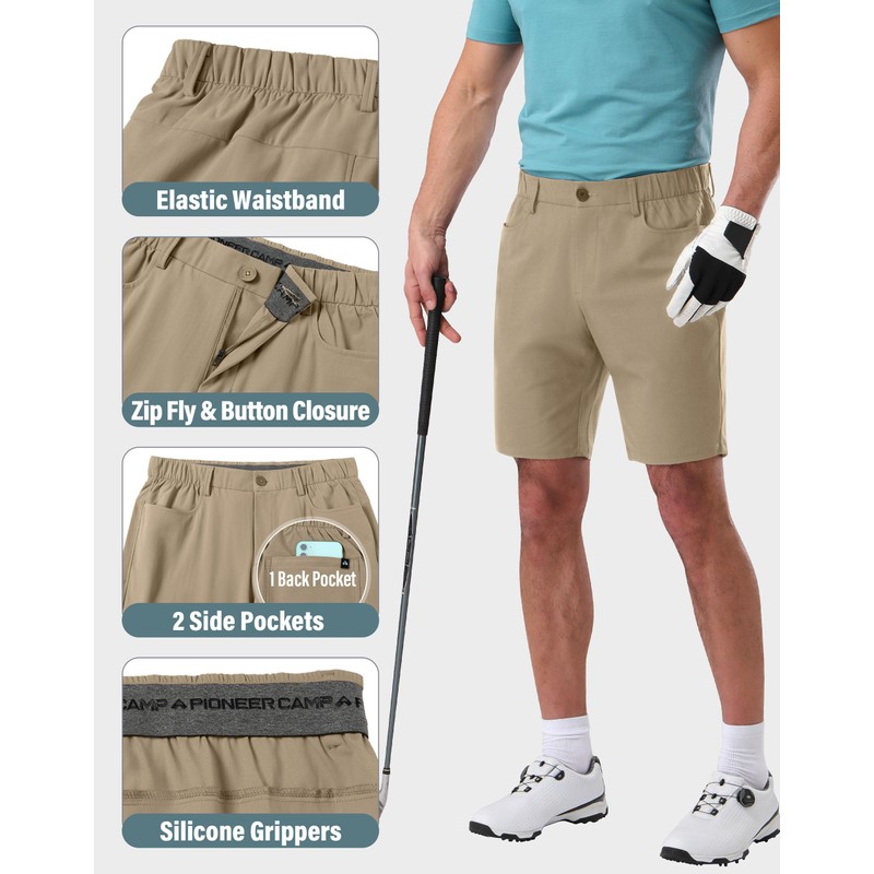 Pioneer Camp Men's Golf Shorts Stretch Golf Half Pants Shorts