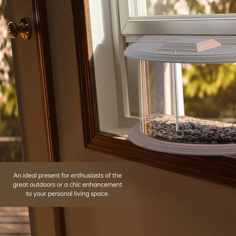 JOYSEUS Window Bird Feeder, 180° Clear View Bird Feeder, Durable
