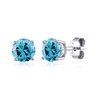 Philip Jones Sterling Silver March (Aquamarine) Birthstone Earrings Created with