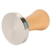 2Pcs Tamping Mat Silicone Coffee Pad with Beech Handle Tamper