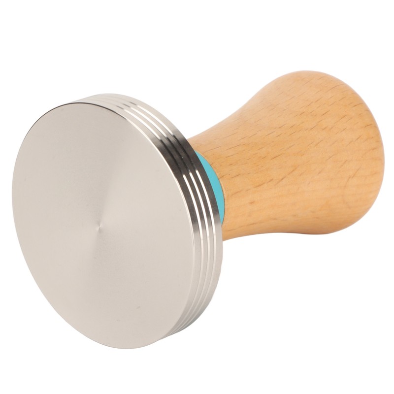2Pcs Tamping Mat Silicone Coffee Pad with Beech Handle Tamper