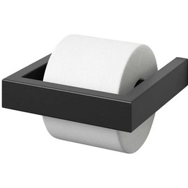 Zack Linea Black Stainless Steel Toilet Roll Holder 40576