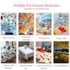 Luoqun88 2 Pack Plastic Tablecloths 137x274cm, Disposable ectangle Tablecloth, Waterproof