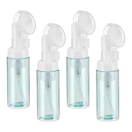 QUARKZMAN 4 dispensadores vacos de jabn de Espuma, 60 ml, Limpiador Facial, Botella de Espuma con Cepillo para jabn de Manos, champ, Gel de Ducha,... 