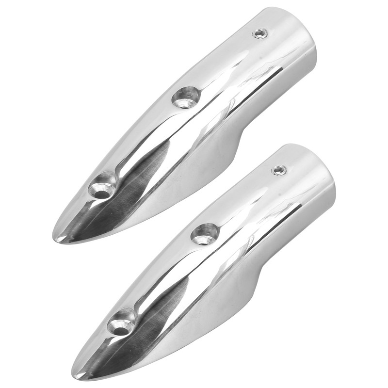 2pcs 7/8in Handrail End 316 Stainless Steel Anti Corrosion Accessory