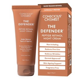 Conscious Chemist Multi Peptide Retinol Face Cream | Anti Aging Night Cream | Lightweight Gel Moisturiser for Neck Lines, Fine Lines and Wrinkles | All Skin Types | Fragrance Free, Cruelty Free | 50ml