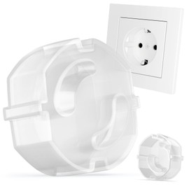 REDTRON 20×Socket Cover for Infants and Children, Child Fuse for Power Sockets, Electric Shock Protection, Wall Outlet Cover with Glueless, Transparent