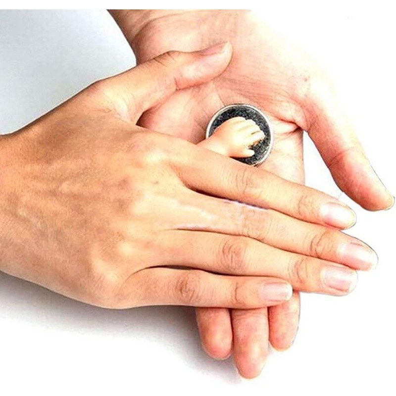 Jizlan 1Pc Little Hand Coin Disappeared Trick Tools Close-Up Magic