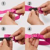 Kids Elastic Adjustable Strech Belt with Leather Closure - Fuschia