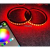 JHB Pair 8" Bluetooth Remote RGB LED Rings Lights for