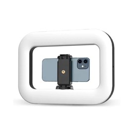 Ring Light for Phone – Portable LED Ring Light with Adjustable Brightness – Ergonomic Phone Ring Light for Video, Photo, Makeup & Streaming – Rechargeable Content Creator Light for On-The-Go Filming