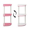 Furinno TURN-N-TUBE Corner Shelf, 3-Tier Corner Bookshelf, Display Storage Shelves