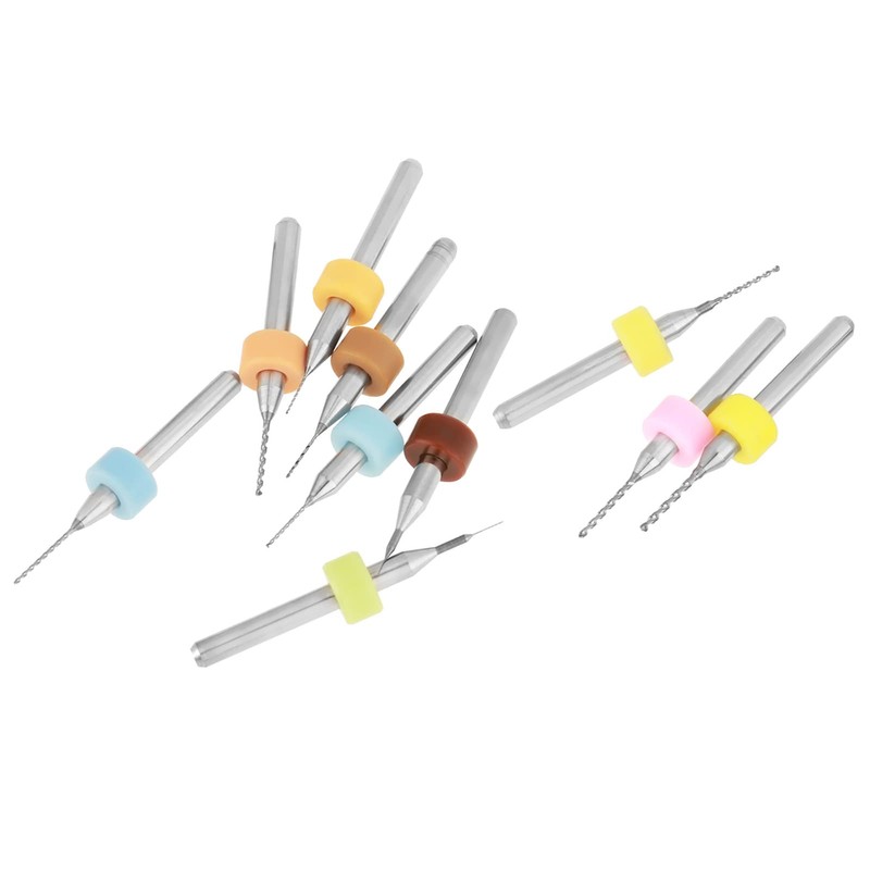 10 Pieces PCB Drill Bit Spiral Drill Bit Set 0.1-1.0