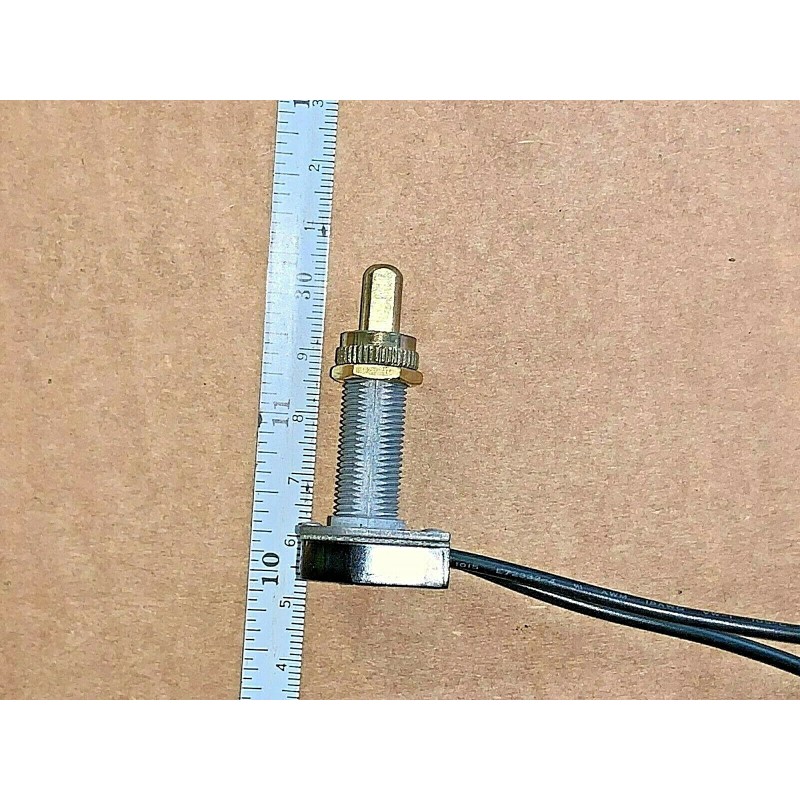 CANAL Brass Push button switch 6A 125V, 1 1/8" thread,