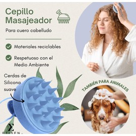 ETISEN, Scalp Massage Brush, Scalp Massager, Wet and Dry Hair, Hair Growth, Hair Massager, Scalp Scrub, Head Massager (Blue)