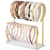Josmimic Headband Holder Organizer Metal 2-Tier with Tray: Hair Accessories