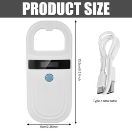 Haustier ID Lesegerät, Weiß Tierchip Lesegerät, Mikrochip Lesegerät für Hunde/Katze, Haustier ID Pet Scanner, Haustier Mikrochipscann Microchip Scanner, Haustier Chiplesegerät Für Tierverfolgung