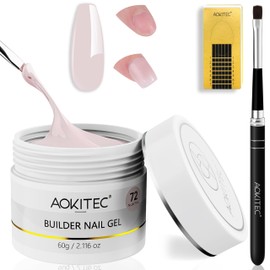 Aokitec Aufbaugel – Hartgel für Nägel Große Kapazität, Aufbaugel Für Gelnägel, Nagelfestigungsgel für Nagelverlängerung Nail Art Maniküre U V Builder Nagelgel für Nagelstudio A003