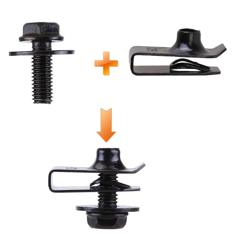 Dfuorty 35pcs Engine Under Cover Splash Shield Guard Bumper Body