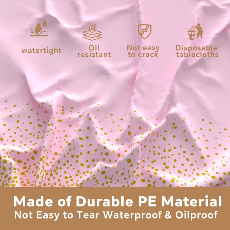 Fantastshop Plastic Tablecloths Disposable - 6 Packs 54 x 108
