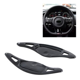 SANRILY ABS Steering Wheel Paddle Shifter Covers Fit for Kia Stinger CK K8 2018-2022 Soul GT Line Turbo 2020 Replacement Kit Paddle Shifter Extensions Accessories-Black 2 Pieces