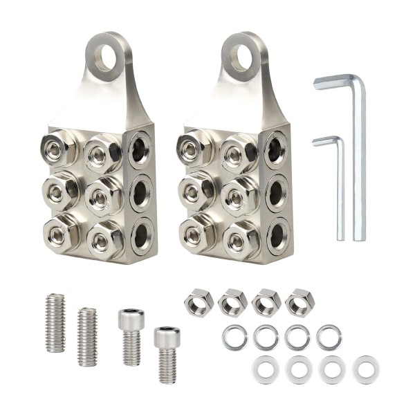 Funconect 8 AWG-4/0 AWG Battery Terminal Connectors 12-Way Block for