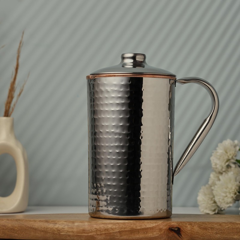 Copper and Stainless Steel Jug | Outer Stainless Steel and