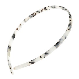 France Luxe Mini Rectangle Barrette Pair, Spot White