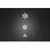 Konstsmide 6116-103 LED Light Curtain, 3 Acrylic Snowflakes, 15 Warm