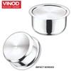 Vinod Cookware Indian Stainless steel Multipurpose Tope with Lid -