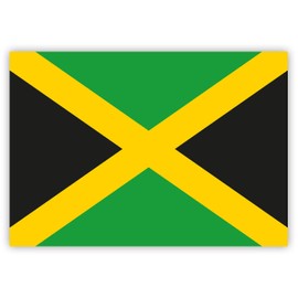 Gobrecht & Ulrich 10 x Jamaican Flag Sticker Set - Jamaica Sticker - for Cars, Laptop, Windows, Luggage (7.4 x 5.2 cm)
