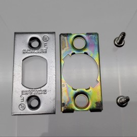 Schlage 12-627 Deadbolt Faceplate Conversion Kit Satin Chrome 1-1/8" Square Corn