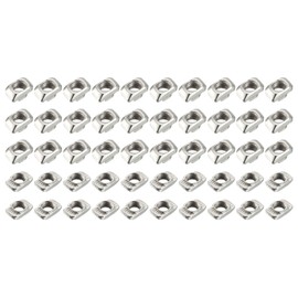 METALLIXITY Sliding T Slot Nuts (M5 Thread) 50pcs, Carbon Steel T-Slot Nut Hammer Head Fastener for 2020 Series Aluminum Extrusion Profile