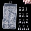 120 PCS Short Almond Nail Tips – Clear Press-On Acrylic