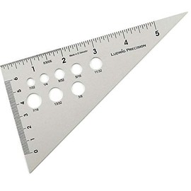 Ludwig Precision 6" 30-60-90-Degree Aluminum Drafting Triangle, 83006