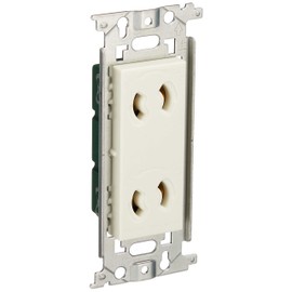 Panasonic WN1062 Embedded Double Outlet with Plug Locking Mechanism.