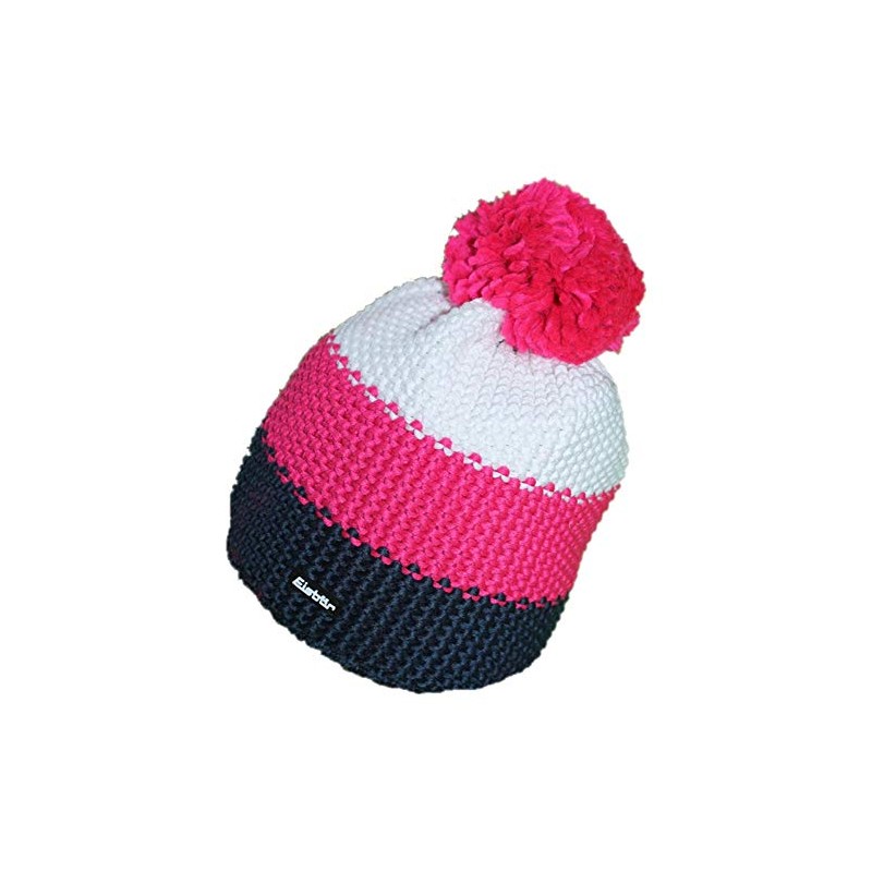 Eisbär Star Pompom Hat, Pink/Blue/White