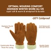 SKYDEER Winter Gloves with Full Premium Genuine Deerskin Suede Leather