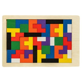 Chinchilla® Wooden Puzzle Brain Twister Colourful Skill Game for Children Entertainment for Leisure and Socialising Challenging Learning Toy Colourful Thinking Game