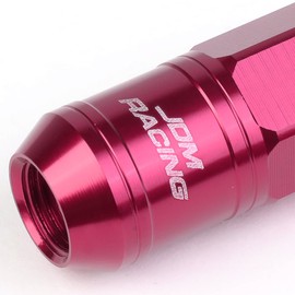 Auto Dynasty (M12 x 1.25) 16-Piece Aluminum Alloy Wheel Lug Nuts + 4 x Lock Nut + 1 x Lock Nut Key (Pink)