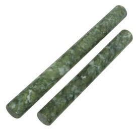 Alipis Marble Rolling Pin 2pcs Natural Jade Stone Rolling Pins Non-stick Dough Roller Dumpling Wrapper Kitchen Rolling Stick for Kitchen Baking Tools
