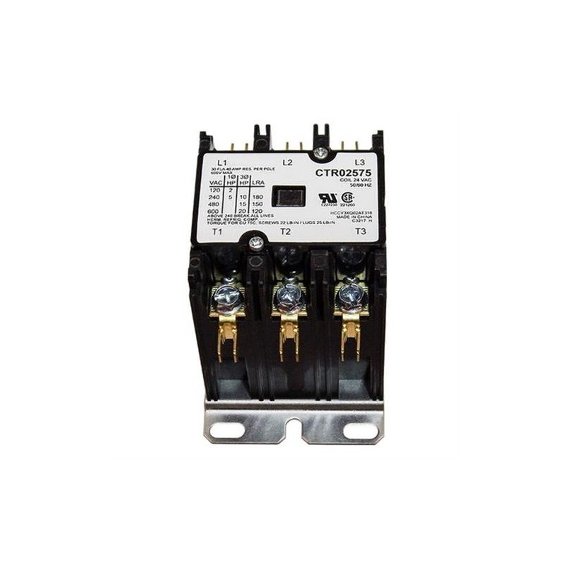 TRANE CTR02575 3 Pole, CONTACTOR, 50/60 HZ, 24 VAC Coil