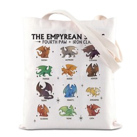 4th Wing Tote Bag Dragon Rider Gift Empyrean Merch Dragon Iron Squad Shoulder Bag Romantasy Fantasy Lover Gift (Empyrean Tote)
