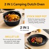 Velaze Velaze 10QT Camping Dutch Oven, Pre-Seasoned Cast Iron Camp