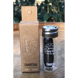 Organic Bamboo Fibre with Activated Charcoal Floss in Glass Jar with Tea Tree and Peppermint essential oils 30 m / 33 yds - by Lucky Teeth (2 Pack)