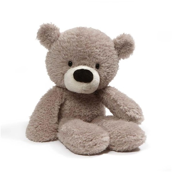 GUND 13.5 Inch Gray Fuzzy Teddy Bear Soft Plush Toy